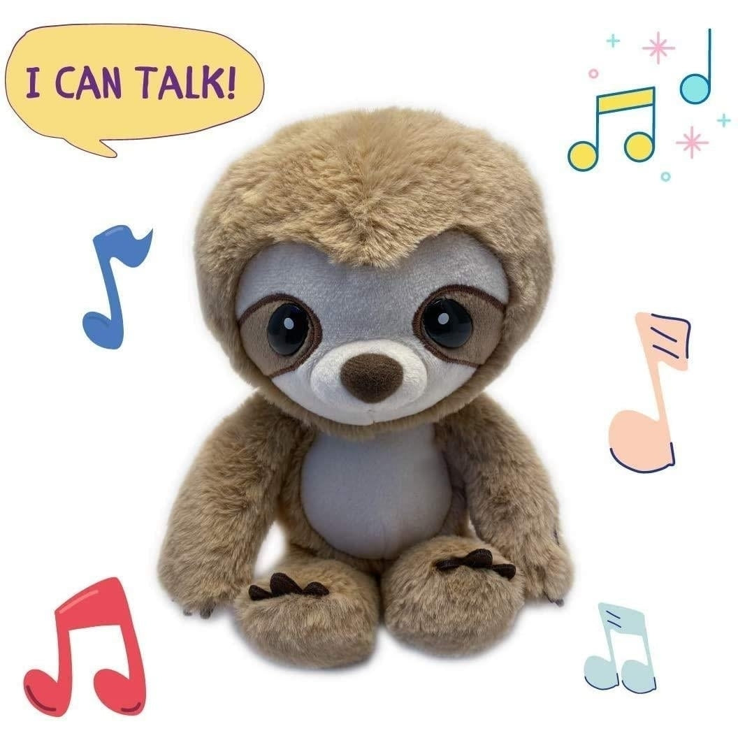 Sloth Mimic Repeats Talk Back Plush Early Learning Kids Toy Animal Mighty Mojo Image 1