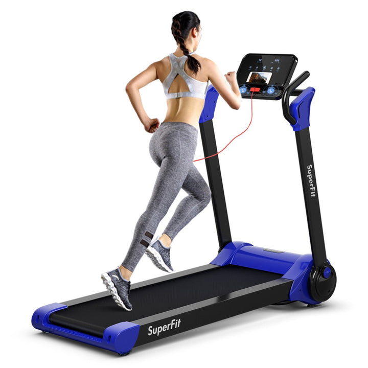 Folding 2.25HP Electric Treadmill Running Machine w/ LED Display Image 1