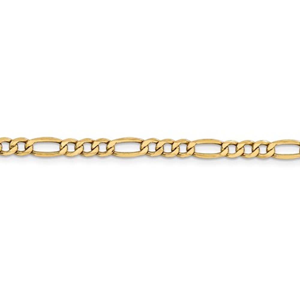 14K Yellow Gold Figaro Chain Bracelet 7 Inches (4.20 mm) Image 3