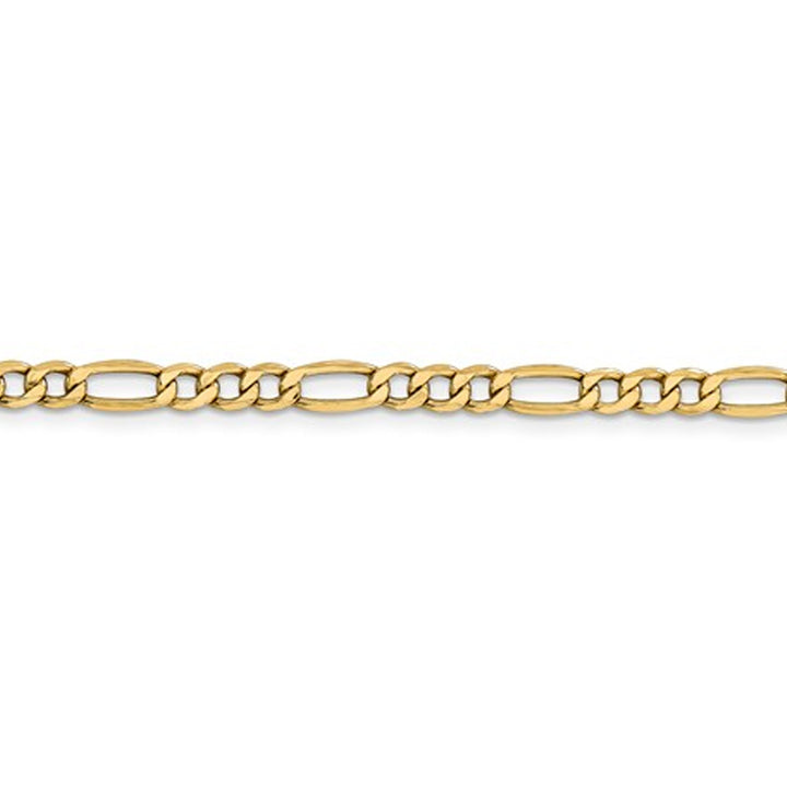 14K Yellow Gold Figaro Chain Bracelet 7 Inches (4.20 mm) Image 3