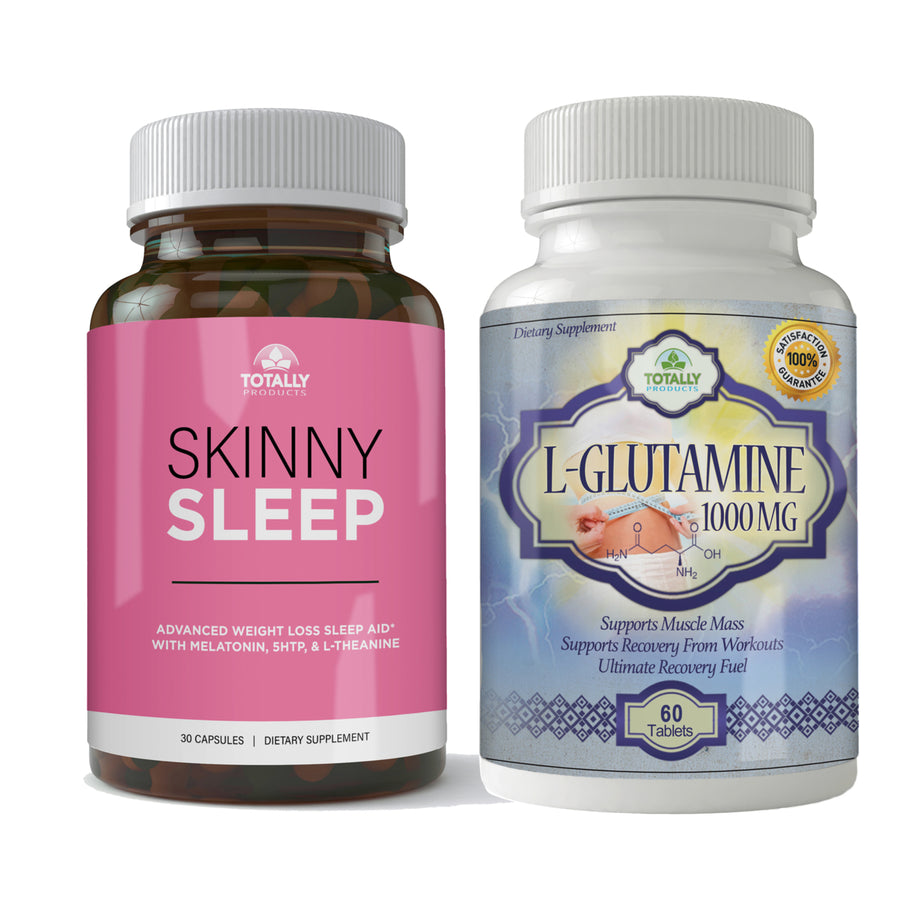 Skinny Sleep L-Glutamine Combo Pack Magnesium Muscle Support Sleep Aid Image 1