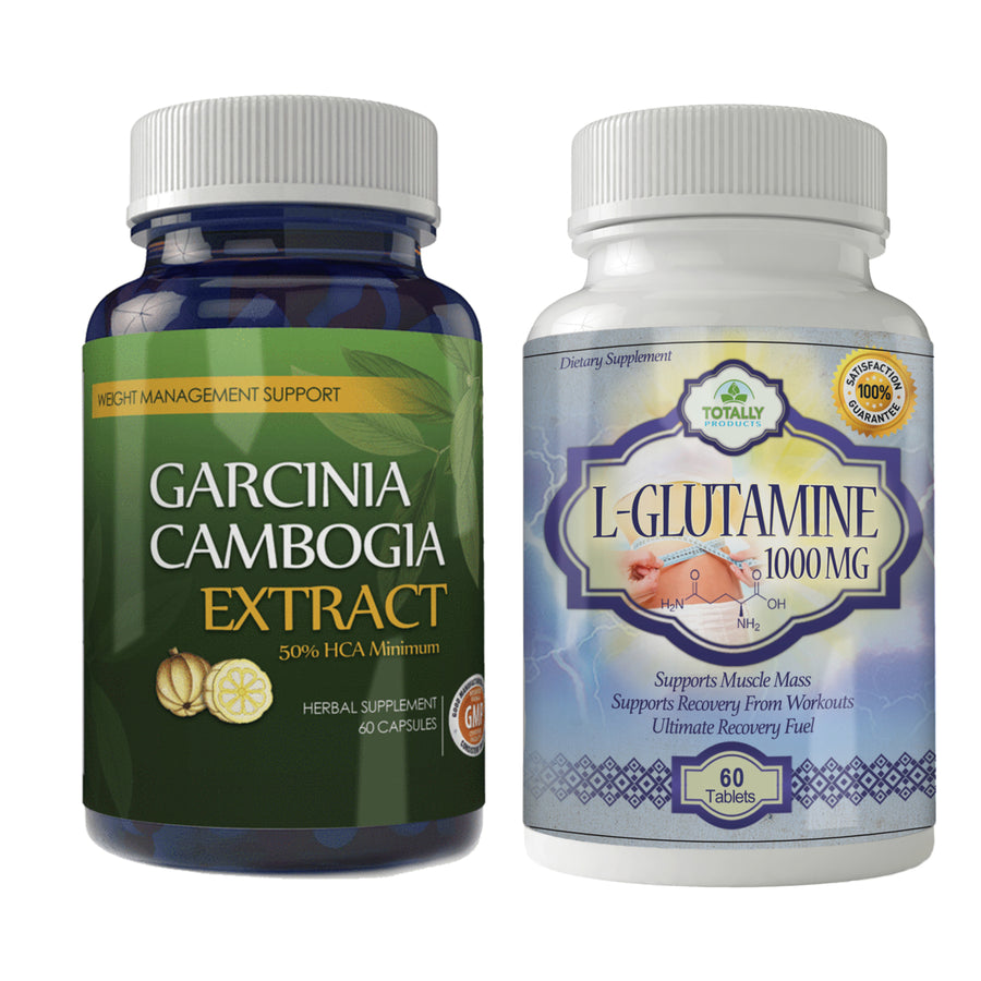 Garcinia Cambogia Extract L-Glutamine Combo Pack 60 Capsules for Weight Loss Image 1