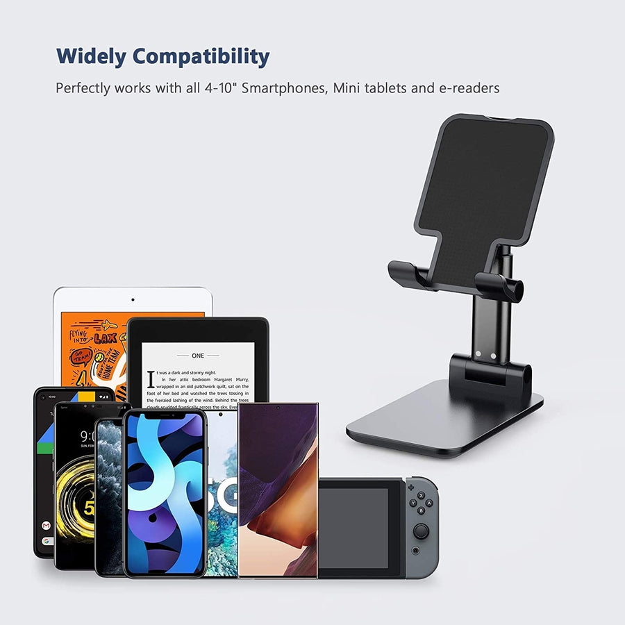 Foldable Cell Phone Stand Compatible with iPhone 12/12 Pro/Smartphones/iPad Mini/Kindle Image 1