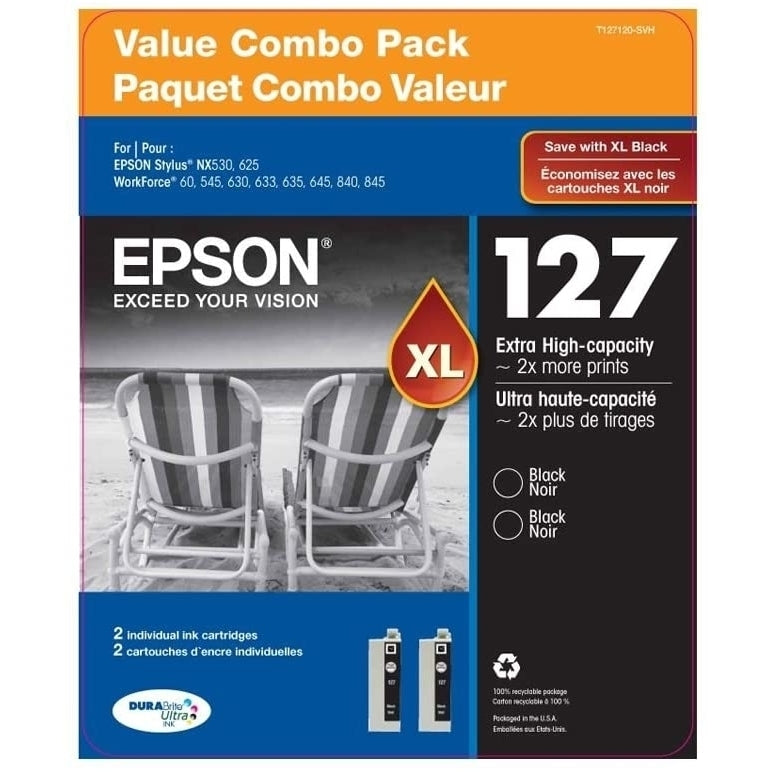 Epson DuraBrite 127XL Combo Pack - Black Image 1