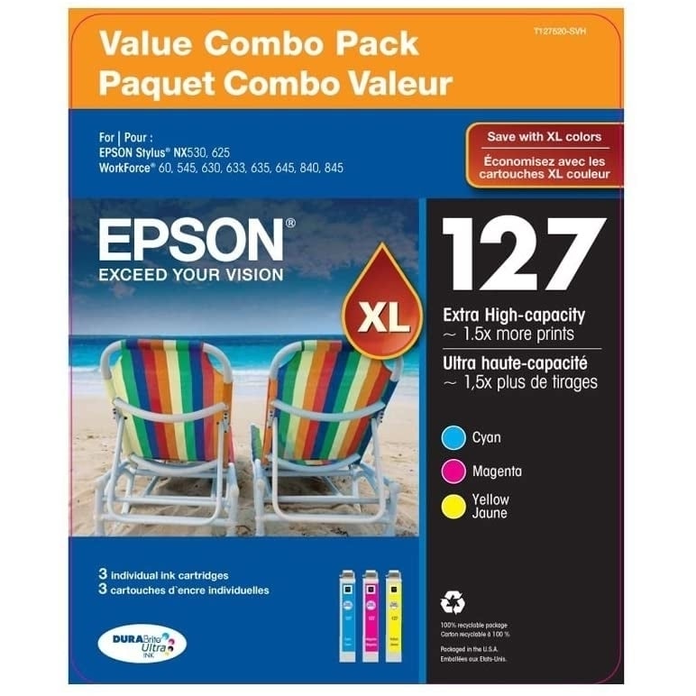 Epson DuraBrite 127XL Ink Cartridges - Color Multi-pack Image 1