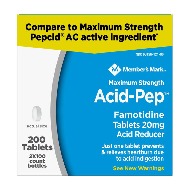 Members Mark 20mg Acid Pep Famotidine (200 Count) Image 1