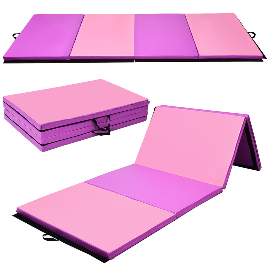 4x 10x 2Folding Gymnastics Tumbling Mat Indoor Outdoor Gym Stretching Yoga Image 1