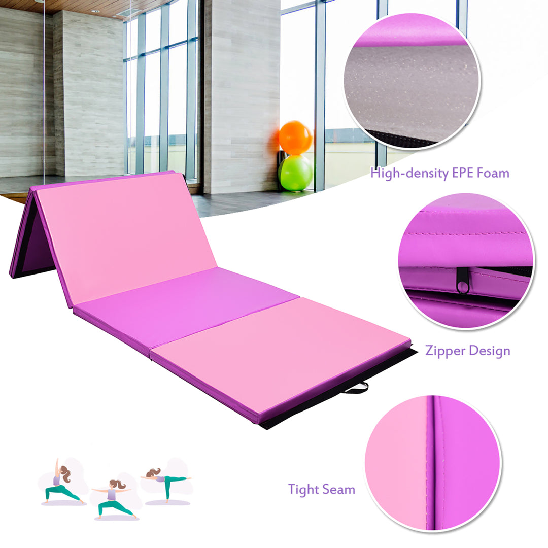 4x 10x 2Folding Gymnastics Tumbling Mat Indoor Outdoor Gym Stretching Yoga Image 7