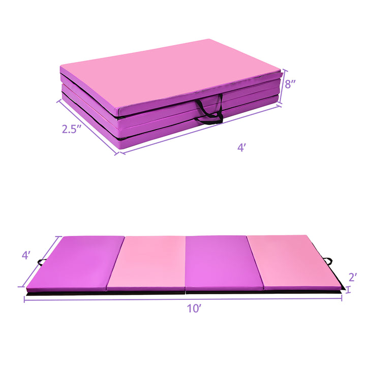 4x 10x 2Folding Gymnastics Tumbling Mat Indoor Outdoor Gym Stretching Yoga Image 10