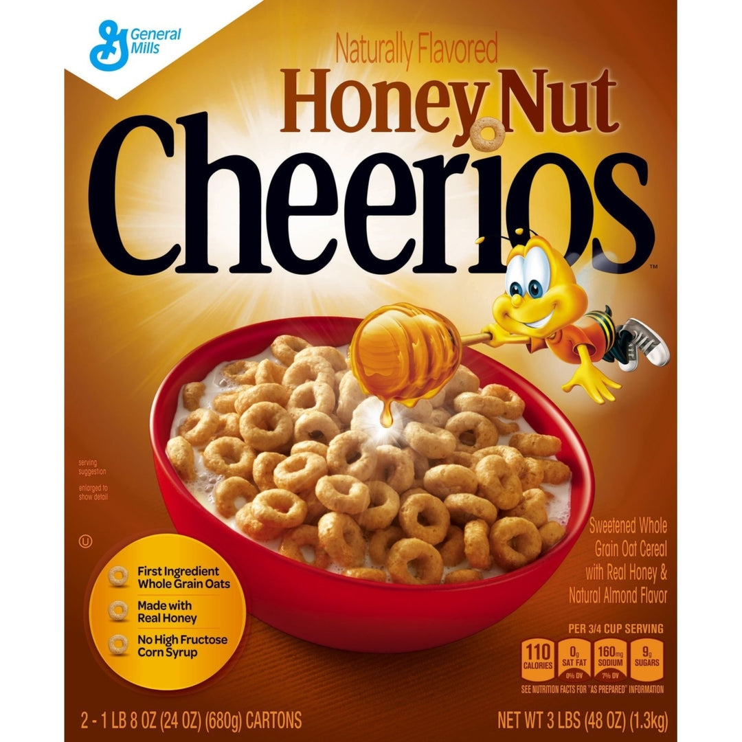 General Mills Honey Nut Cheerios Cereal (24 Ounce box, 2 Count) Image 1