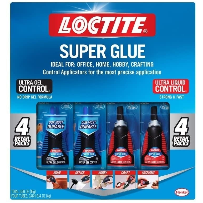 Loctite UltraGel/Ultra Liquid Super Glue 4 pack Image 1