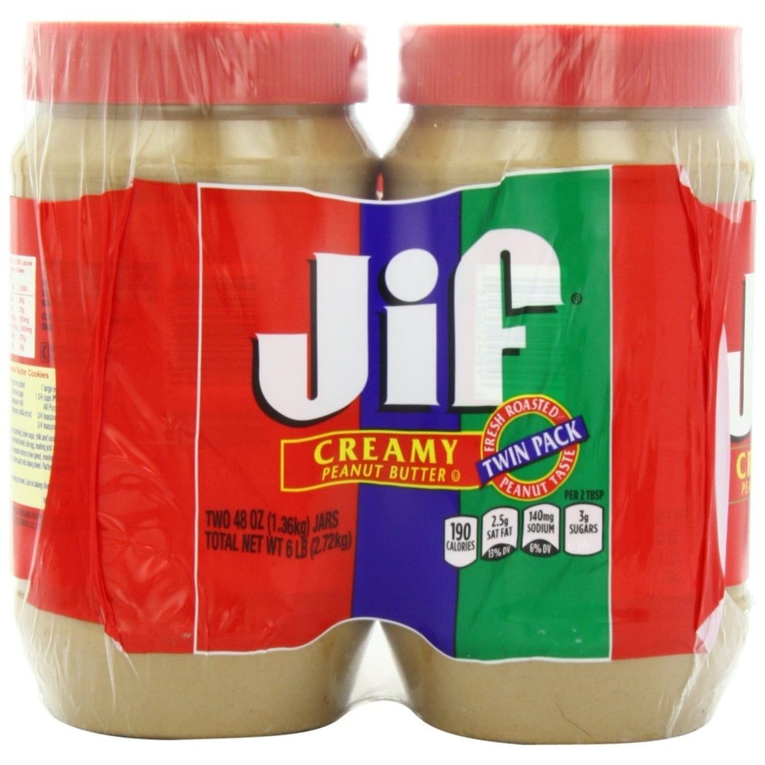 Jif Creamy Peanut Butter 48 Ounce (Pack of 2) Image 1