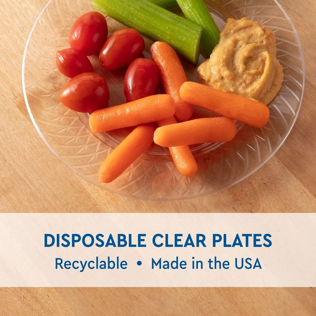 Members Mark Clear Plastic Plates 6.25" (90 Count) Image 4