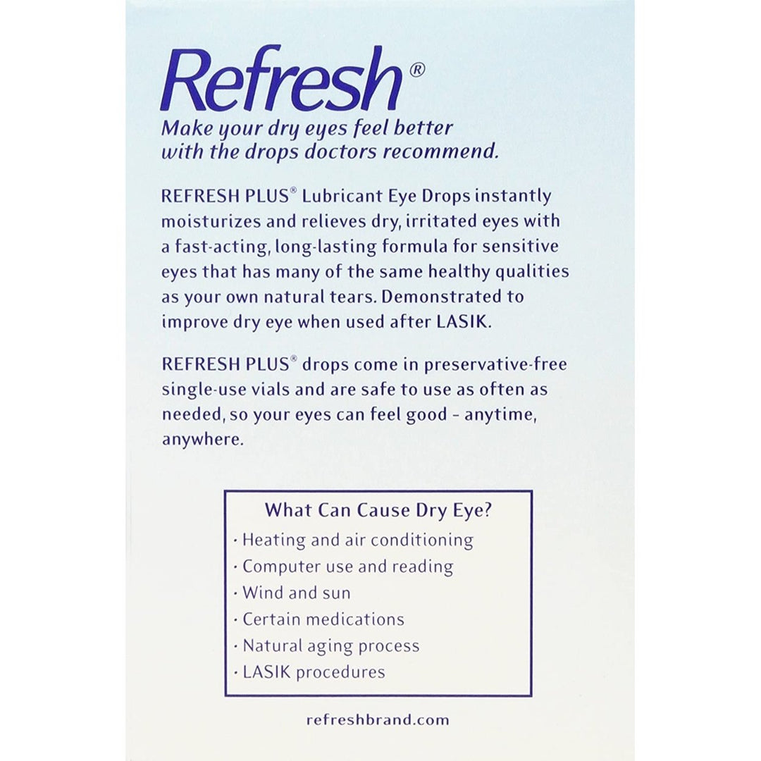 Refresh Plus Eye Drops Single-Use Vials 0.01 Fluid Ounce (100 Count) Image 2