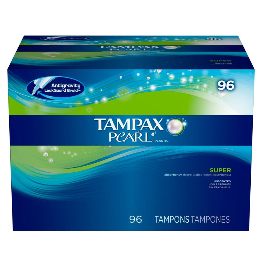 Tampax Pearl Unscented TamponsSuper (96 Count) Image 1