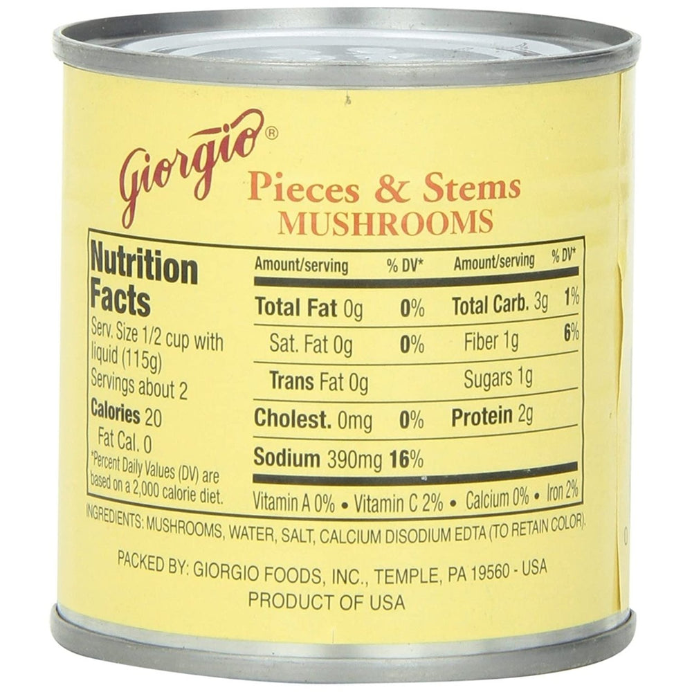 Giorgio Mushroom Pieces and Stems 4 Ounce (Pack of 12) Image 2