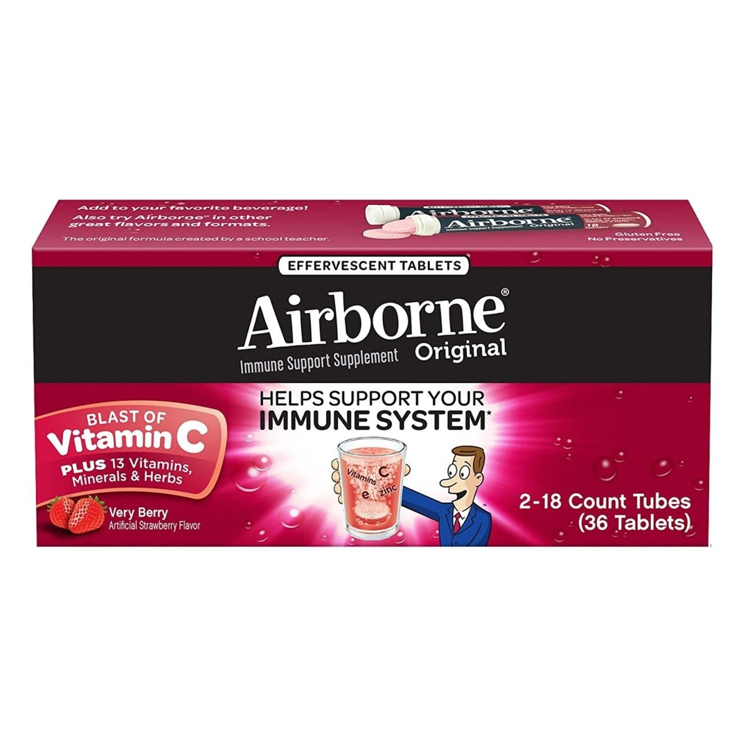 Airborne Immune Support Tablets - 36 Count - Very Berry Image 1