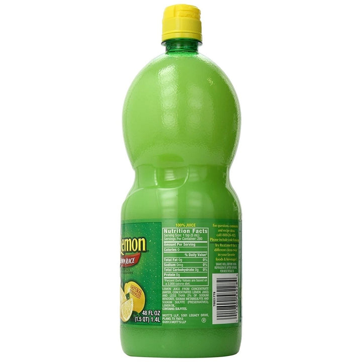 ReaLemon 100% Lemon Juice 48 Fluid Ounce Bottles (Pack of 2) Image 3