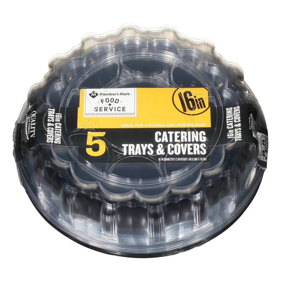 Members Mark 16" Catering Tray with Lids (5 Pack) Image 1