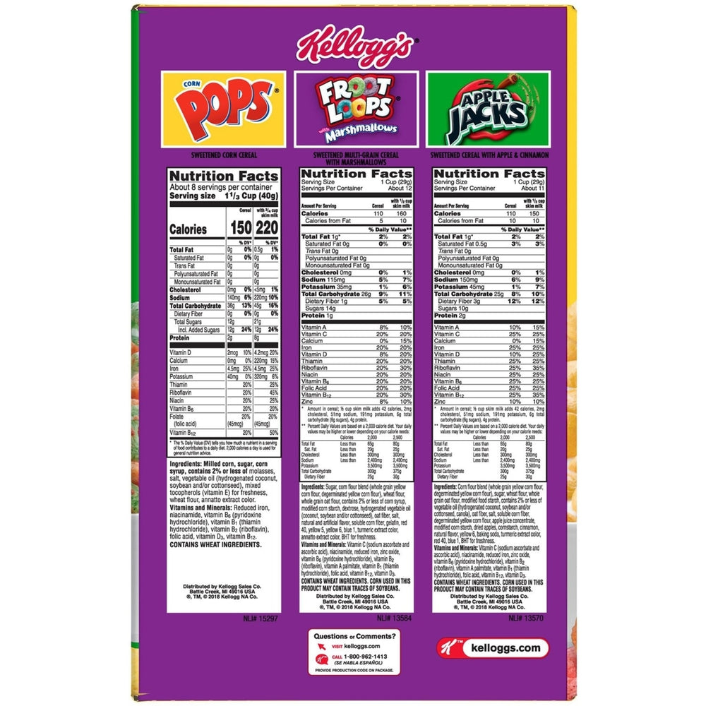 Kelloggs Kids Variety Pack (37.3 Ounce) Image 2