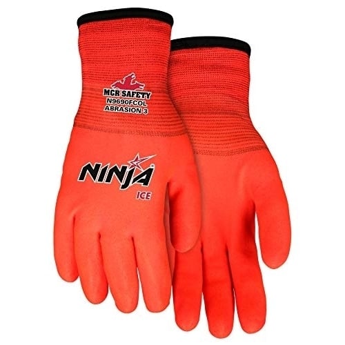 MCR Safety Ninja Ice Unisex Work Gloves Black Insulated N9690 Waterproof Image 1