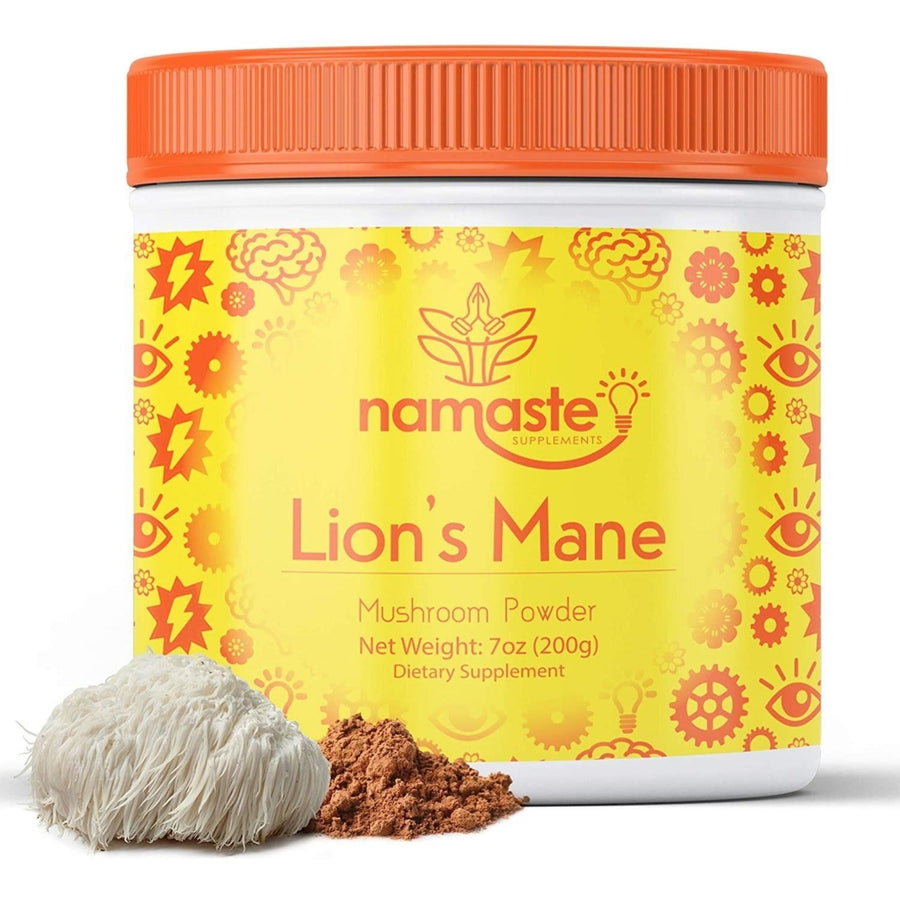Namaste Lions Mane Nootropic Mushroom Powder Immunity Health Supplement Image 1