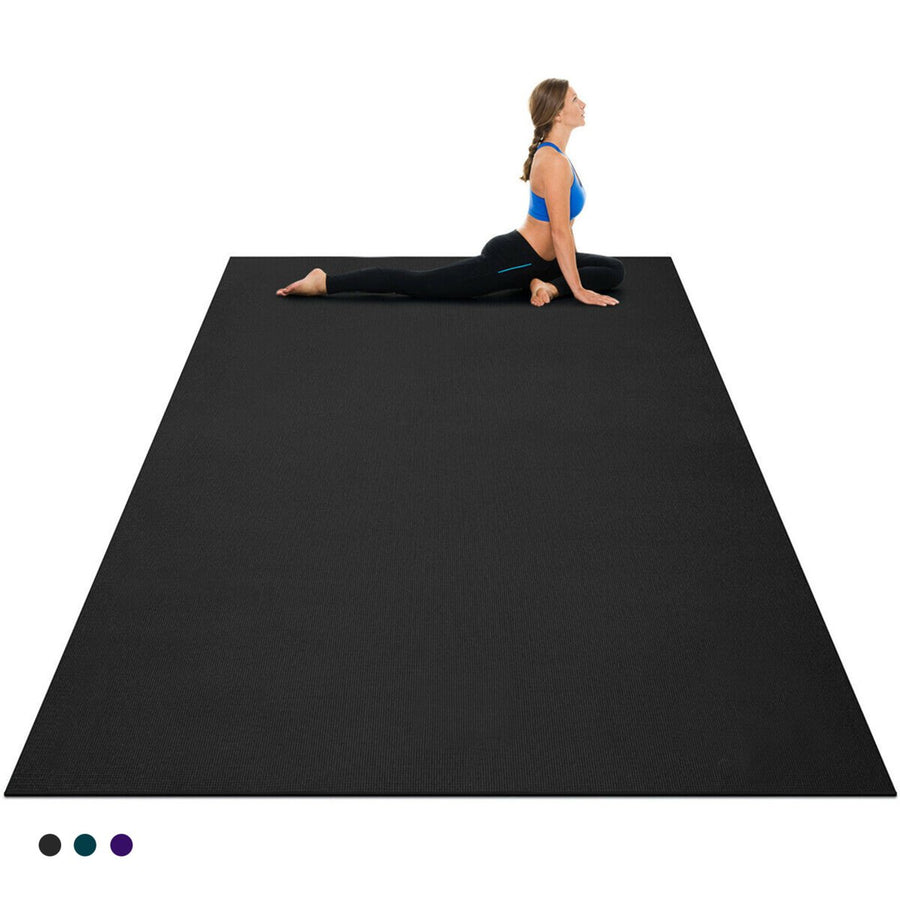 Large Yoga Mat 7 x 5 x 8 mm Thick Workout Mats for Home Gym Flooring Image 1