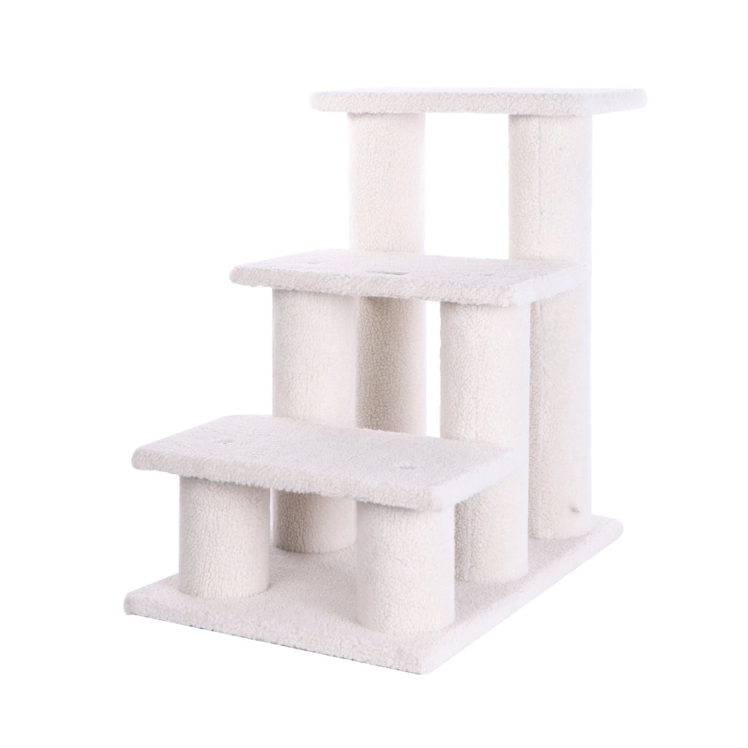 Armarkat Ivory Pet Steps in IvoryReal Wood Three Steps Pet Ramp B3001 Image 3