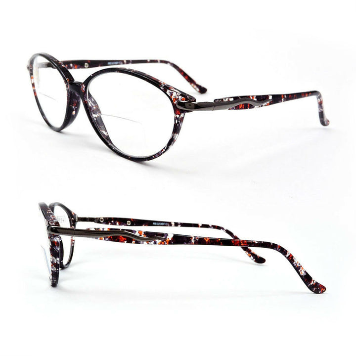 Bifocal Vision Cat Eye Tortoise Color Womens Reading Glasses 150-350 Image 1