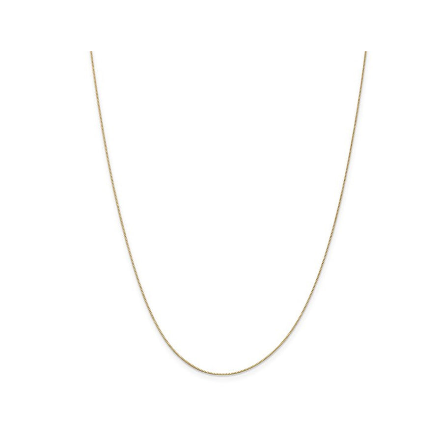 14K Yellow Gold Box Chain 0.500mm Necklace 18 Inches Image 1