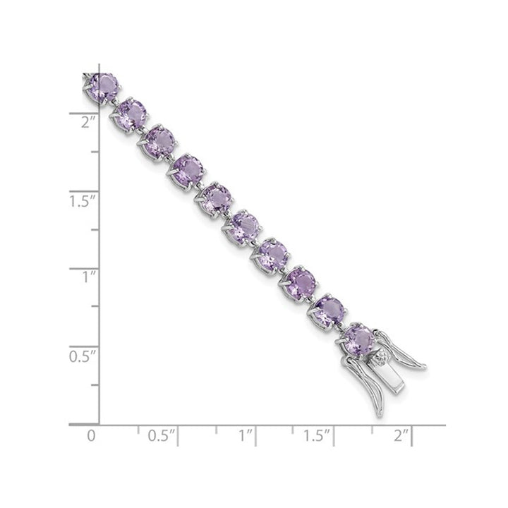 12.75 Carat (ctw) Amethyst Bracelet in Sterling Silver Image 2