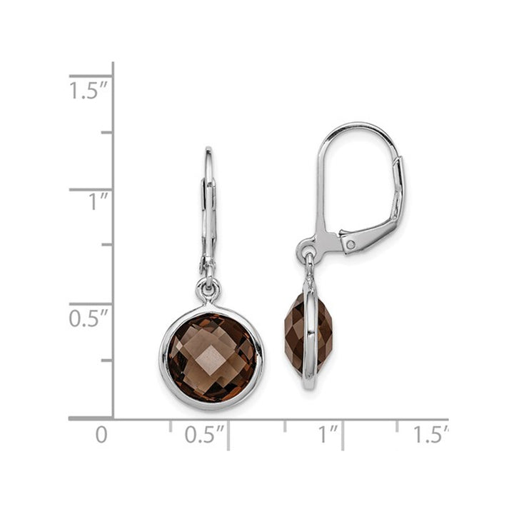 6.00 Carat (ctw) Smoky Quartz Dangle Earrings in Sterling Silver Image 4