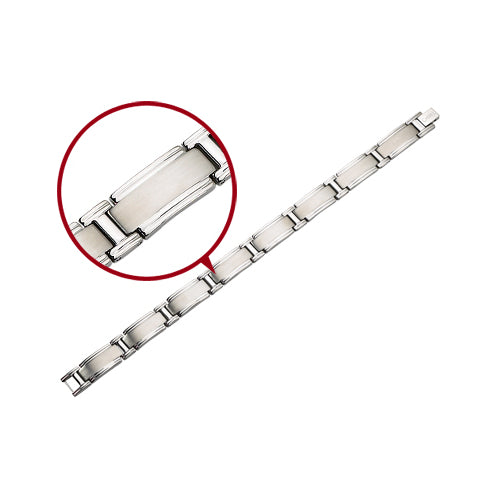 Mens Bracelet in Stainless Steel 9.5 Inch Image 2