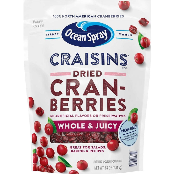 Ocean Spray Craisins Whole Dried Cranberries 64 Ounce Image 1