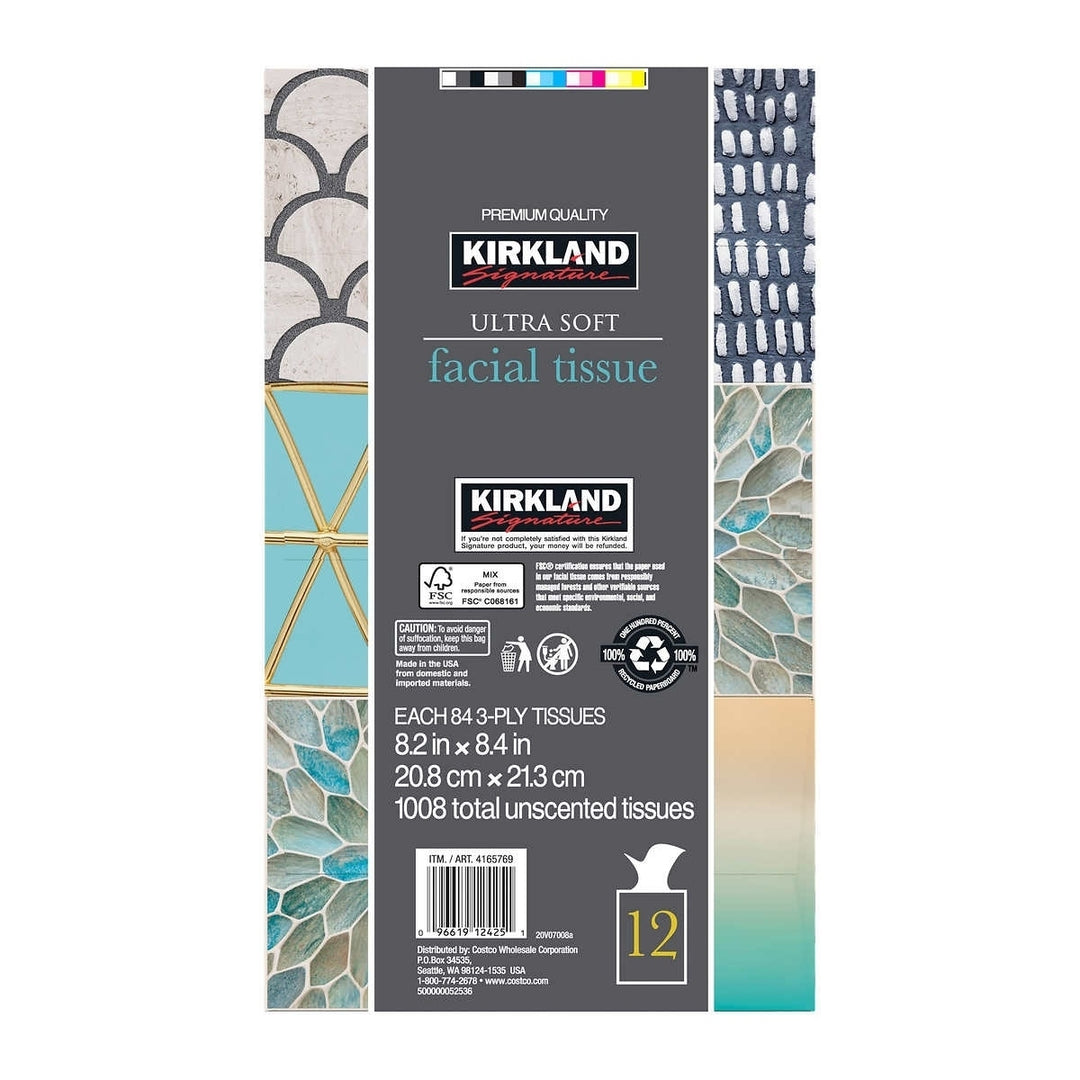 Kirkland Signature Facial Tissue3-Ply84 Count (12 Pack) Image 2