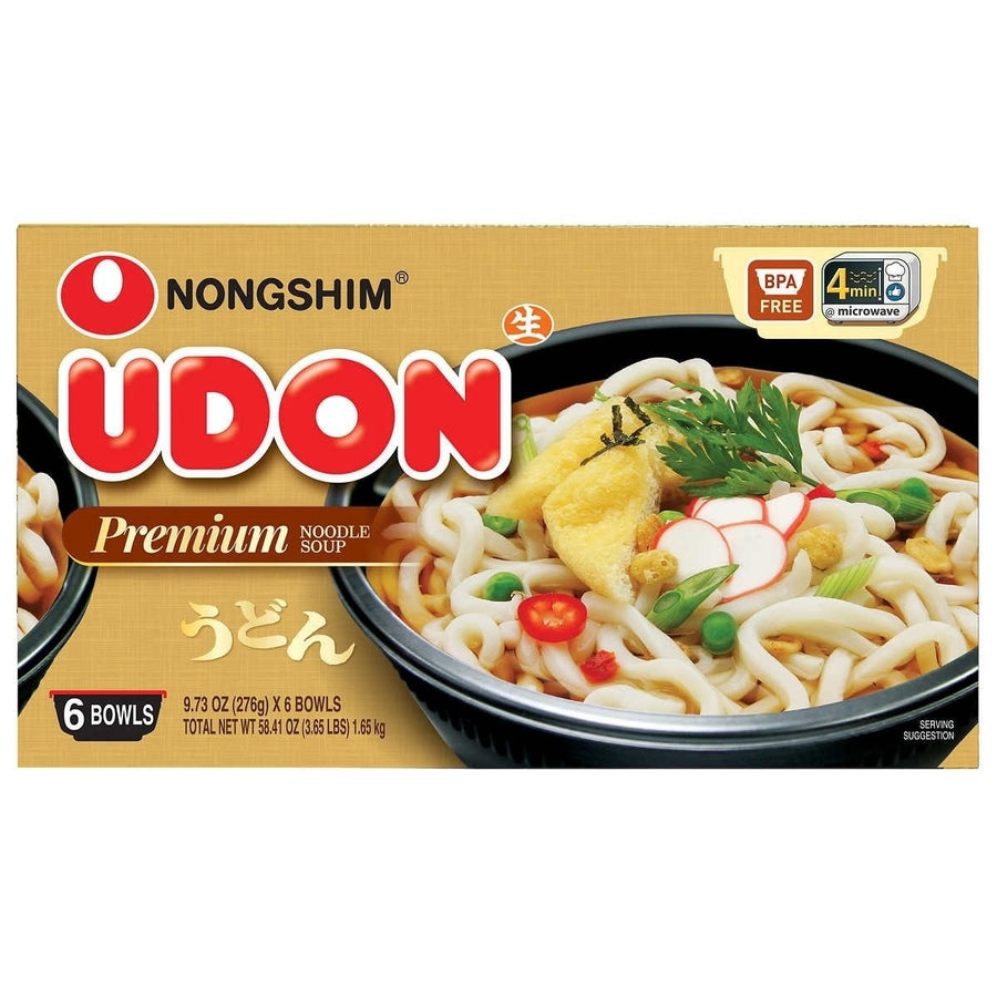 Nongshim Udon Noodle Soup Bowl 9.73 Ounce (6 Count) Image 1