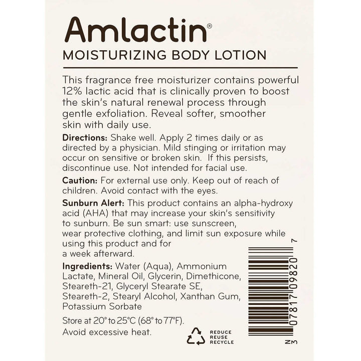 AmLactin Moisturizing Body Lotion, 20 Ounces Image 4