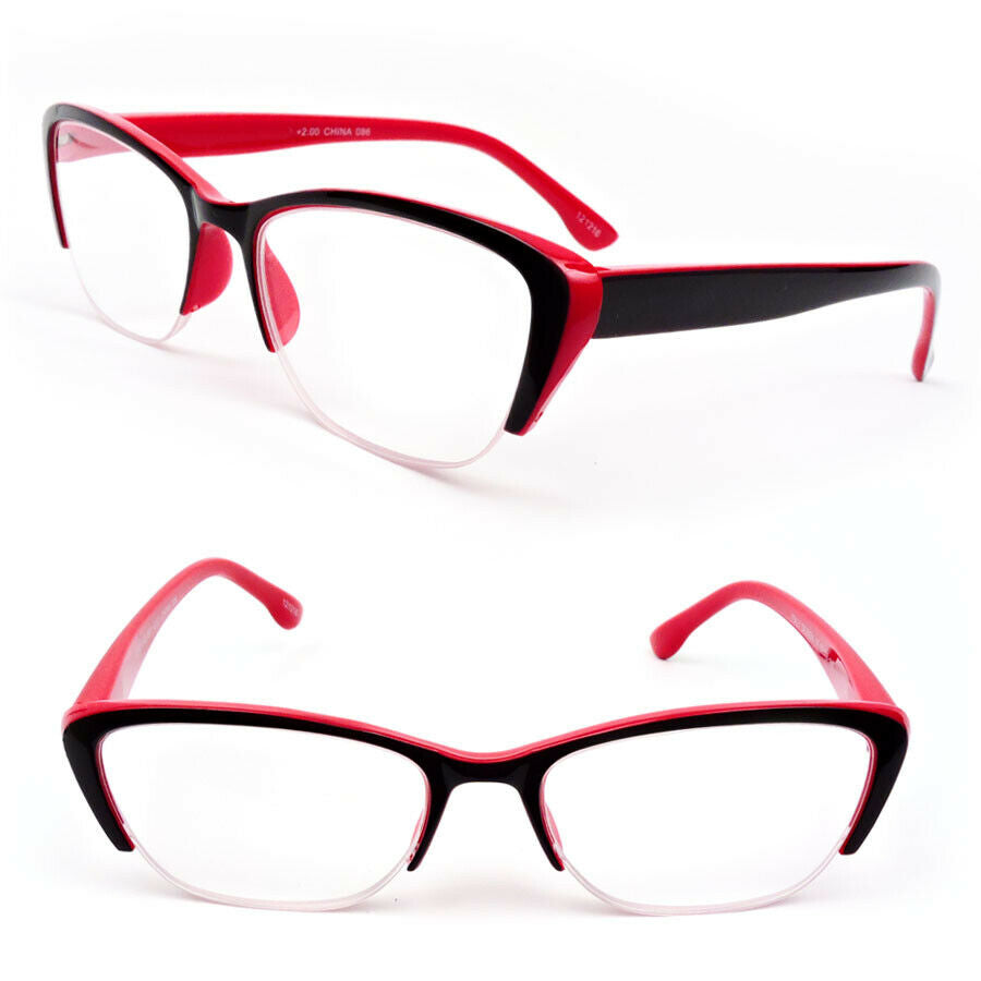 Cat Eye Two Tone Frame Fashionable Womens Reading Glasses Image 3