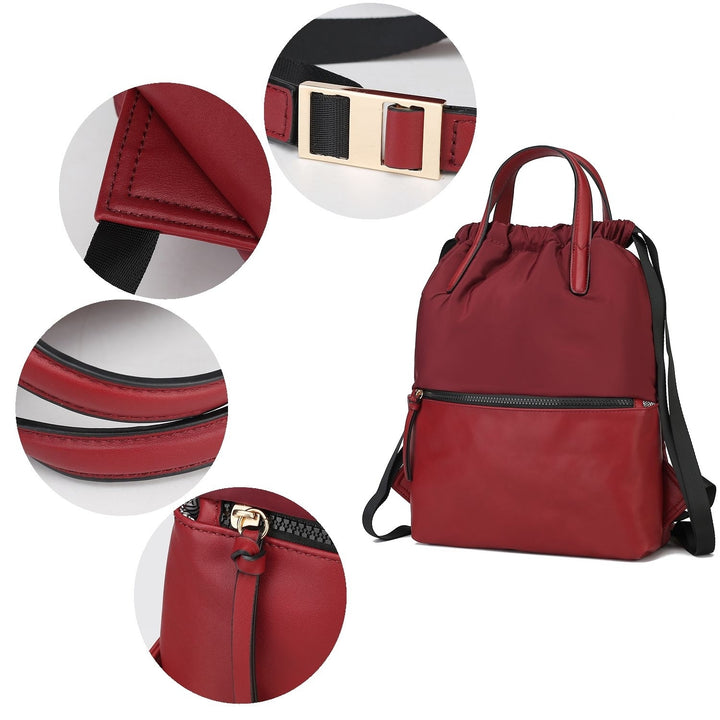 MKF Collection Lexi Shoulder Bag Multi-Compartment Packable Backpack by Mia K. Image 11