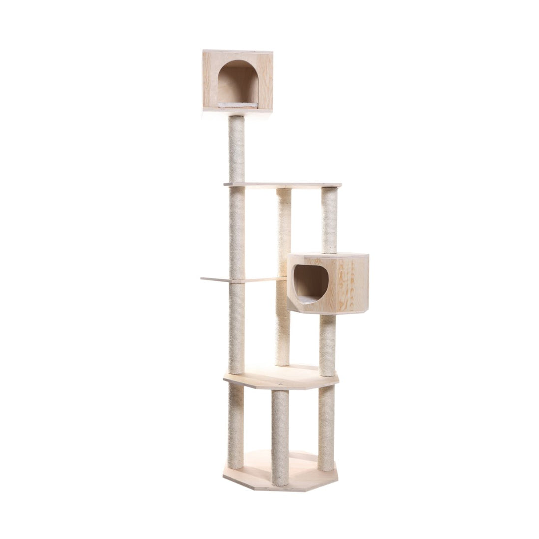 Armarkat Premium Scots Pine 85-Inch Cat Tree with Five Levels, Two Condos Image 2