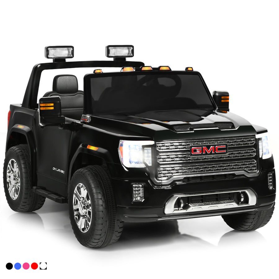 12V Licensed GMC Kids Ride On Car 2-Seater Truck w/ Remote Control Image 1