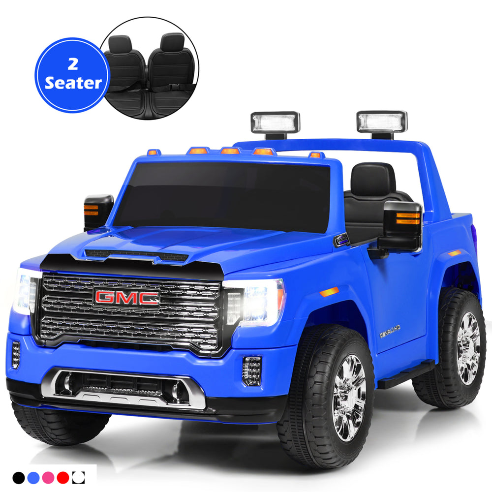 12V Licensed GMC Kids Ride On Car 2-Seater Truck w/ Remote Control Image 2