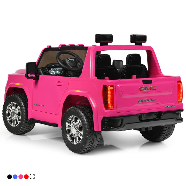 12V Licensed GMC Kids Ride On Car 2-Seater Truck w/ Remote Control Image 3