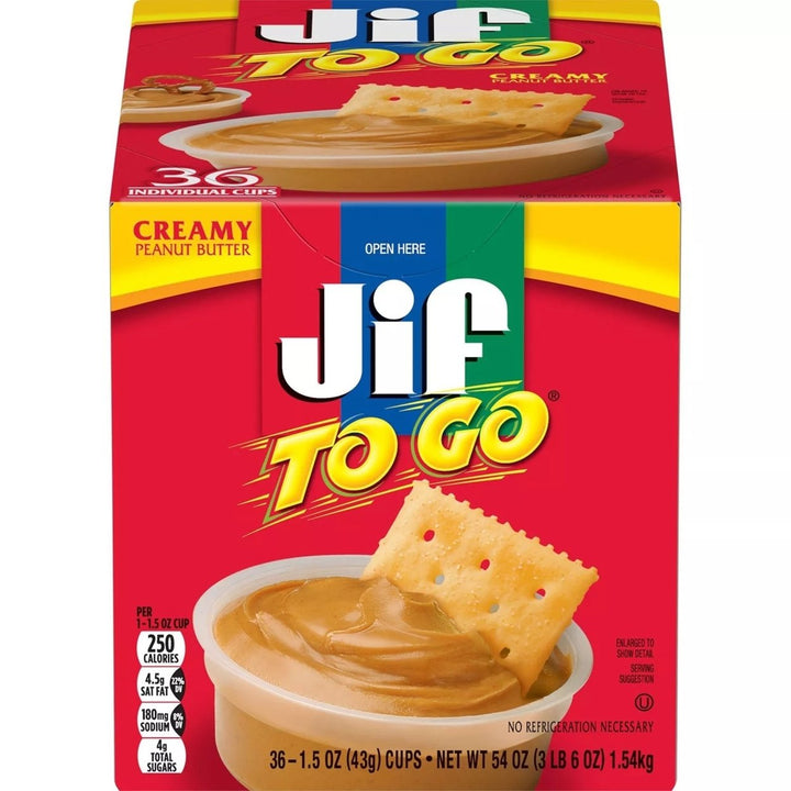 Jif-To-Go Creamy Peanut Butter 1.5 Ounce (36 Count) Image 1