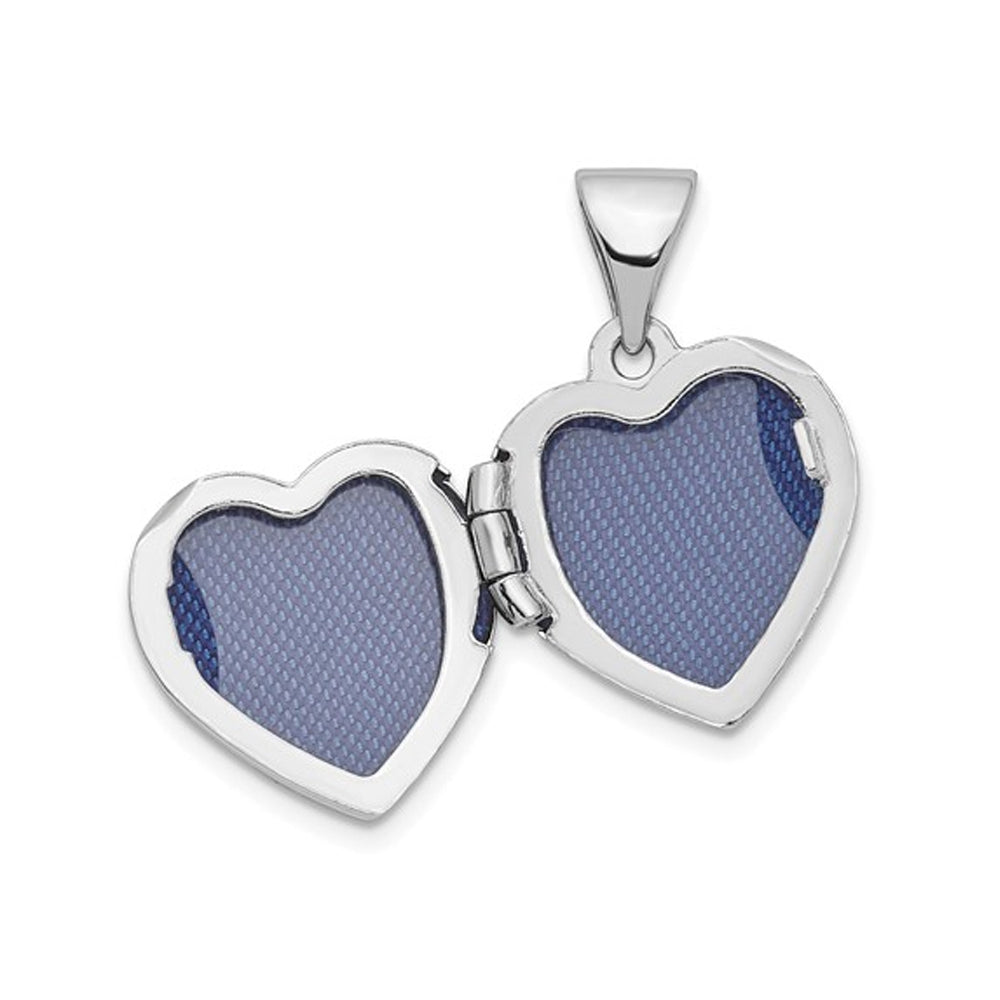 Heart Charm and Heart Locket Pendant Necklace in Sterling Silver with Gold Plating Image 4