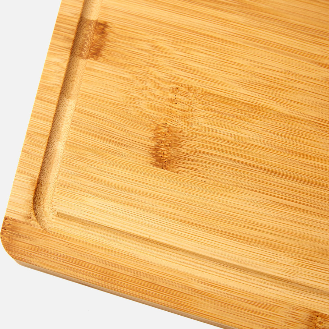 Vaiyer Bamboo Cutting Board with Juice Groove Heavy Duty Large Kitchen Board Image 4