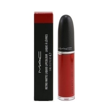 MAC Retro Matte Liquid Lipcolour -  104 Fashion Legacy (Intense Fire Truck Red) (Matte) 5ml/0.17oz Image 3