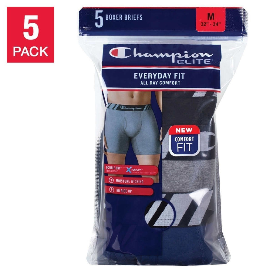 Champion Mens Boxer BriefMedium (Pack of 5) Image 1