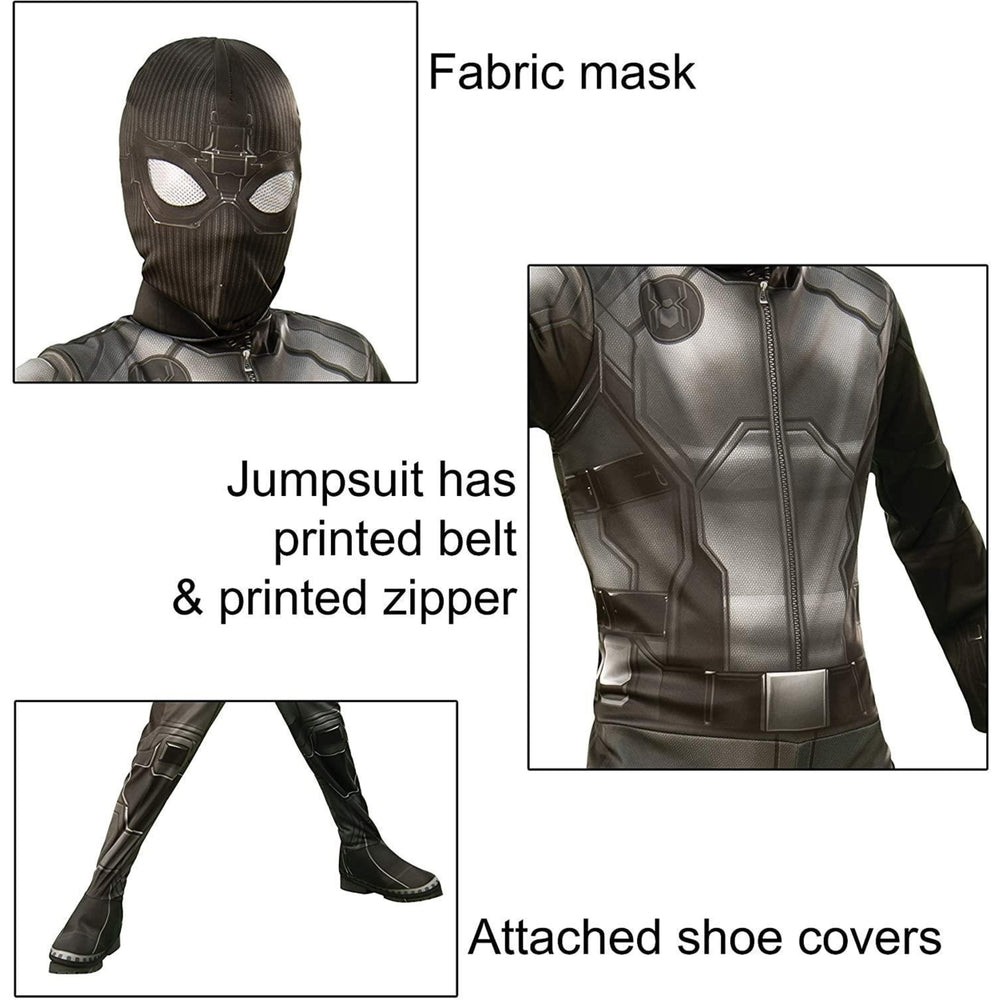 Stealth Spider-Man Far From Home Size M 8/10 Costume and Mask Licensed Marvel Rubies Image 2