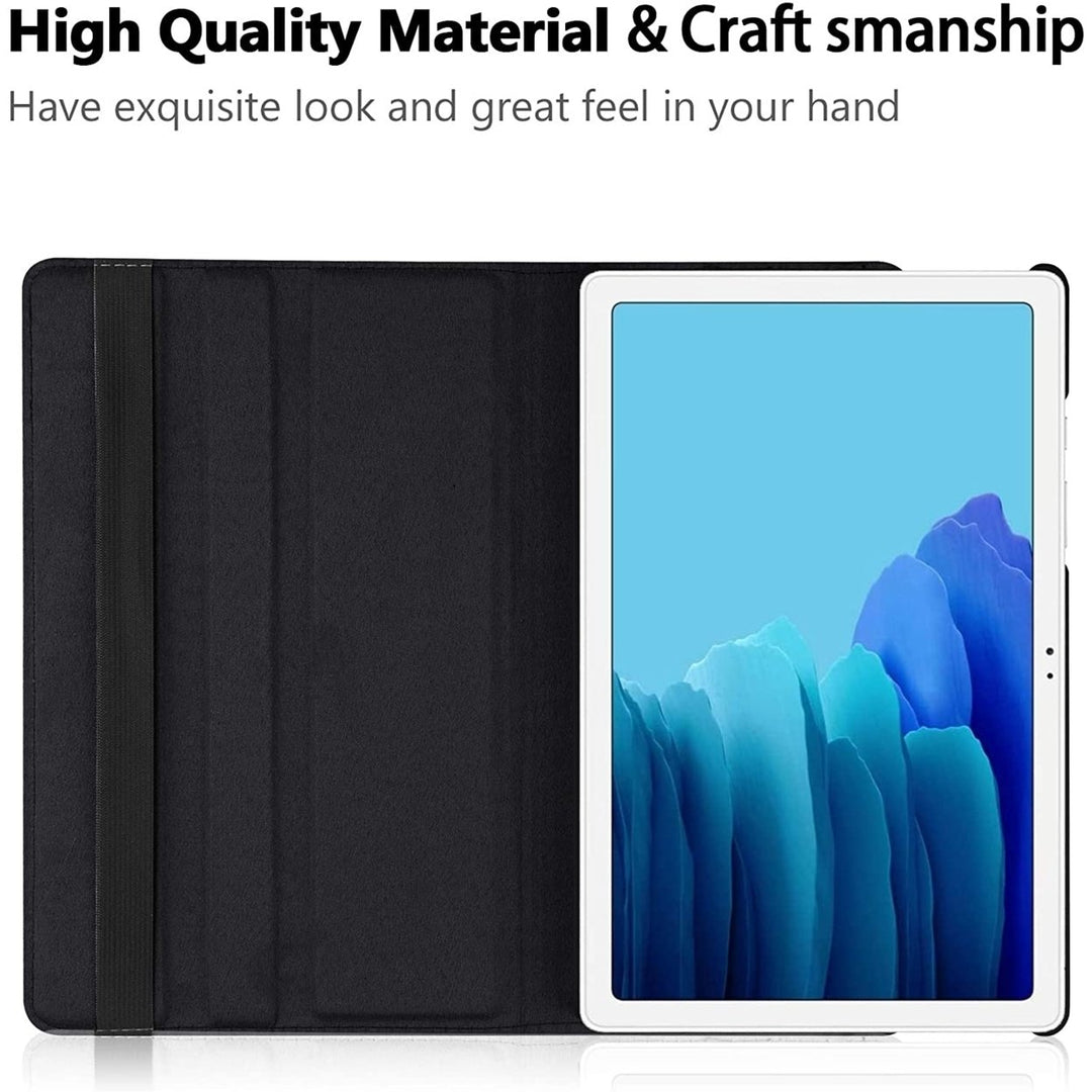 Samsung Galaxy Tab A7 Case 360 Rotating Stand Cover Black PU Leather SM-T500 T505 T507 Image 3